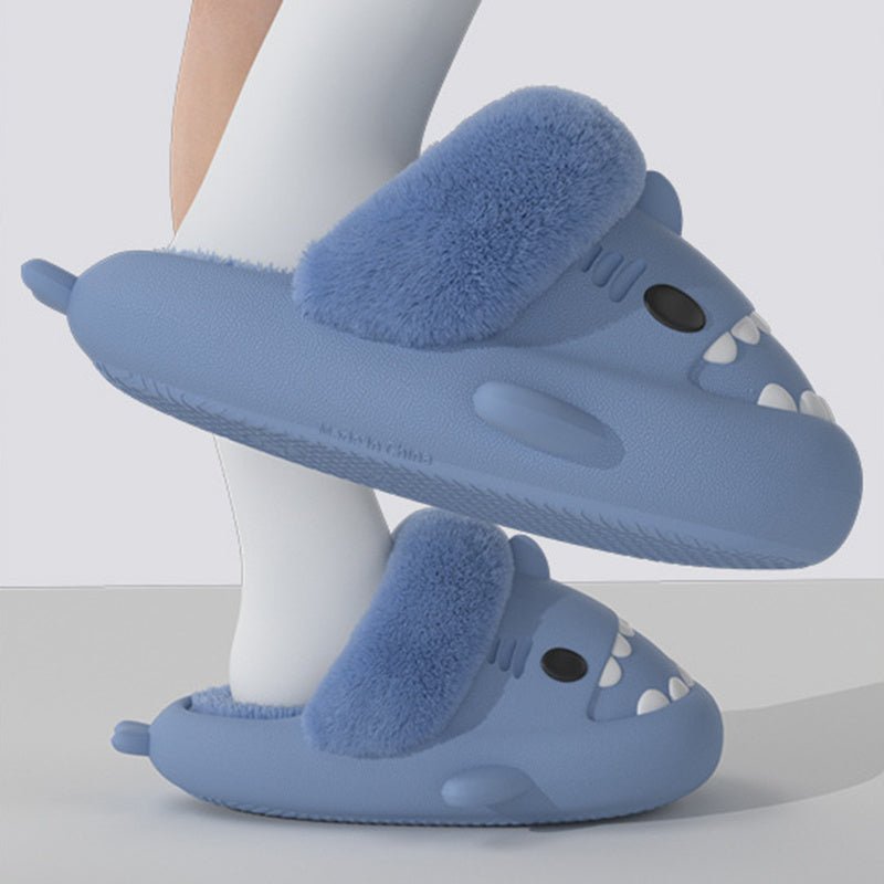 Pantoufles Requin Hiver Amovibles et Chaudes – Chaussons Unisexes Confortables pour la Maison - KadooKadooNoirCJNS1569674 - Distant mountain grey - 36to37Mykadoo.shopPantoufles
