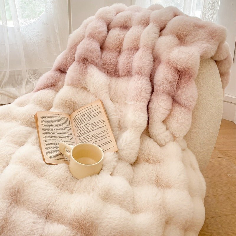 Plaid en Velours Angora – L'Incontournable de la Douceur et du Luxe - KadooKadooMarronCJYD204886911KPMykadoo.shopPlaide