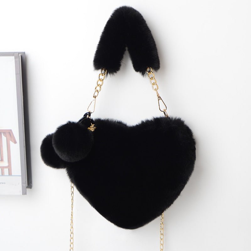 Sac d'Amour en Peluche Douce pour Femmes - KadooKadooNoirCJNS1619218 - BlackMykadoo.shopSac à main