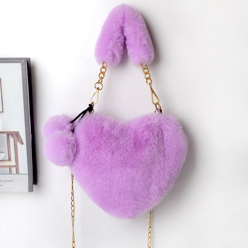 Sac d'Amour en Peluche Douce pour Femmes - KadooKadooBeigeCJNS1619218 - Off whiteMykadoo.shopSac à main