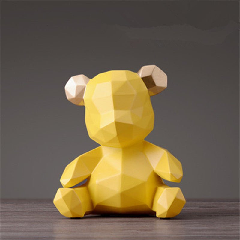 Sculpture Contemporaine Ours Origami – Élégance et Chic pour Votre Intérieur - KadooKadooJauneCJJJJTJT07478 - YellowMykadoo.shopSculpture