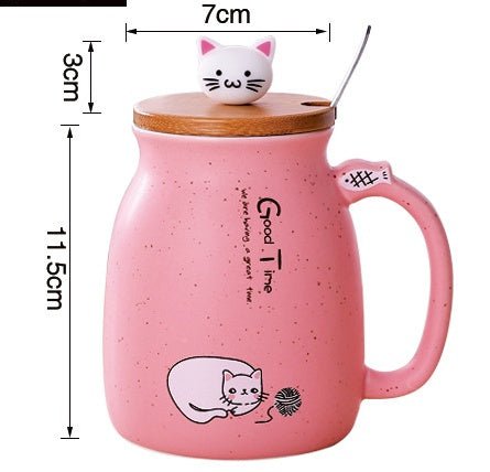 Tasse en Céramique Cartoon Chat – Élégance et Fun au Quotidien - KadooKadooJauneCJJJCFHS01410 - YellowMykadoo.shopTasse