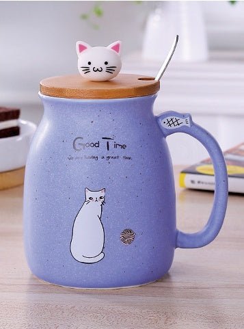 Tasse en Céramique Cartoon Chat – Élégance et Fun au Quotidien - KadooKadooVioletCJJJCFHS01410 - PurpleMykadoo.shopTasse